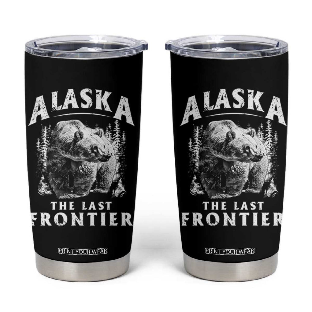 Alaska Tumbler Cup The Last Frontier Vintage Bear Home TB09 Black Print Your Wear