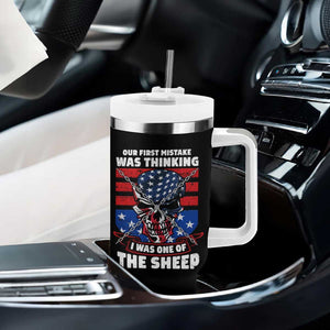 Your First Mistake Was Thinking I Was One Of The Sheep Skull Flag Patriotic Tumbler With Handle TB09 Print Your Wear