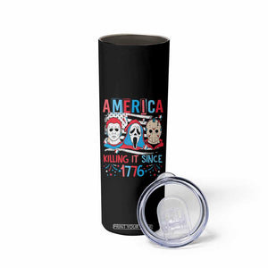 Funny 4th Of July Skinny Tumbler America Killing IT Since 1776 Horror TB09 Print Your Wear