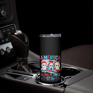 Funny 4th Of July Skinny Tumbler America Killing IT Since 1776 Horror TB09 Print Your Wear