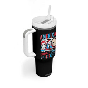 Funny 4th Of July Tumbler With Handle America Killing IT Since 1776 Horror TB09 Print Your Wear