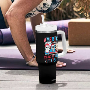 Funny 4th Of July Tumbler With Handle America Killing IT Since 1776 Horror TB09 Print Your Wear