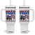 Funny 4th Of July Tumbler With Handle Back Up Terry Put It In Reverse TB09 One Size: 40 oz White Print Your Wear