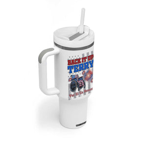 Funny 4th Of July Tumbler With Handle Back Up Terry Put It In Reverse TB09 Print Your Wear