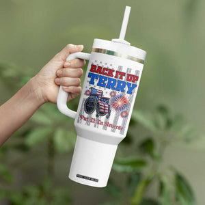 Funny 4th Of July Tumbler With Handle Back Up Terry Put It In Reverse TB09 Print Your Wear