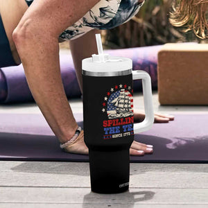 Funny 4th Of July Tumbler With Handle Spilling The Tea Since 1773 TB09 Print Your Wear