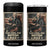 Funny George Washington 4 in 1 Can Cooler Tumbler Too Cool For British Rule 4th Of July TB09 One Size: 16 oz Black Print Your Wear