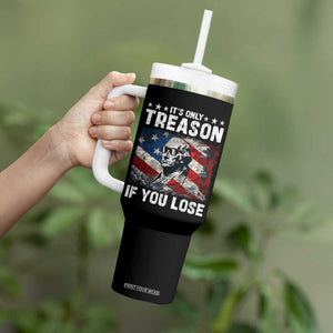 George Washington Tumbler With Handle It's Only Treason If You Lose 4th Of July TB09 Print Your Wear