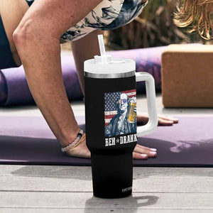 Funny 4th Of July Drinking Tumbler With Handle Ben Drankin Benjamin Franklin Patriotic Party TB09 Print Your Wear