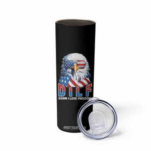 Funny 4th Of July Skinny Tumbler Damn I Love Freedom TB09 Print Your Wear