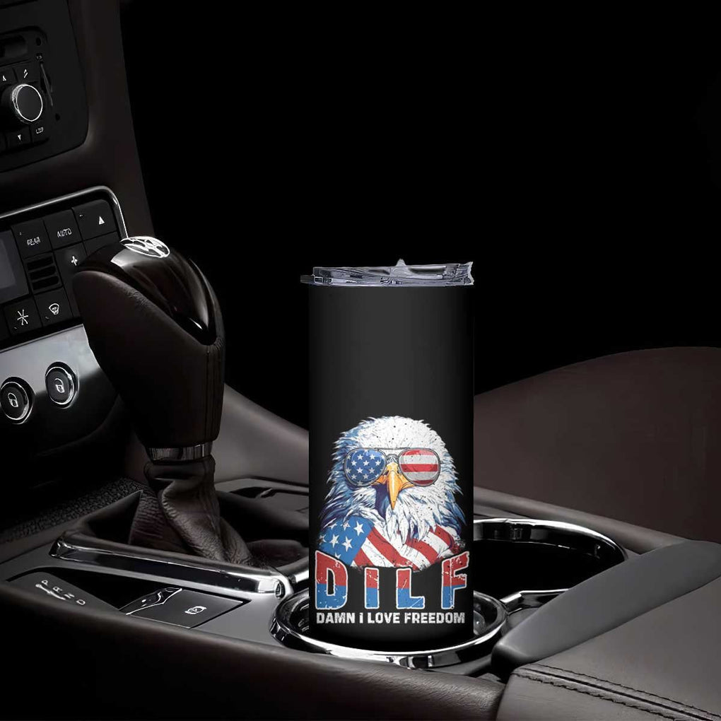 Funny 4th Of July Skinny Tumbler Damn I Love Freedom TB09 Print Your Wear