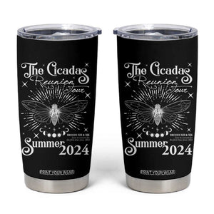 The Cicada Reunion U.S Tour 2024 Tumbler Cup Broods XIII & XIX Cicadas Concert Fest TB09 Black Print Your Wear