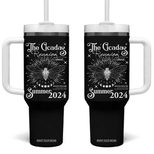 The Cicada Reunion U.S Tour 2024 Tumbler With Handle Broods XIII & XIX Cicadas Concert Fest TB09 One Size: 40 oz Black Print Your Wear