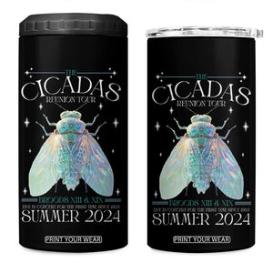 The Cicada Reunion U.S Tour 2024 4 in 1 Can Cooler Tumbler Broods XIII & XIX Cicadas Concert Fest TB09 One Size: 16 oz Black Print Your Wear