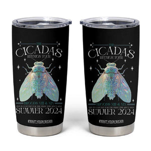 The Cicada Reunion U.S Tour 2024 Tumbler Cup Broods XIII & XIX Cicadas Concert Fest TB09 Black Print Your Wear