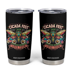 Cicada Fest 2024 Tumbler Cup Broods XIII & XIX 221 Year Reunion Tour TB09 Black Print Your Wear