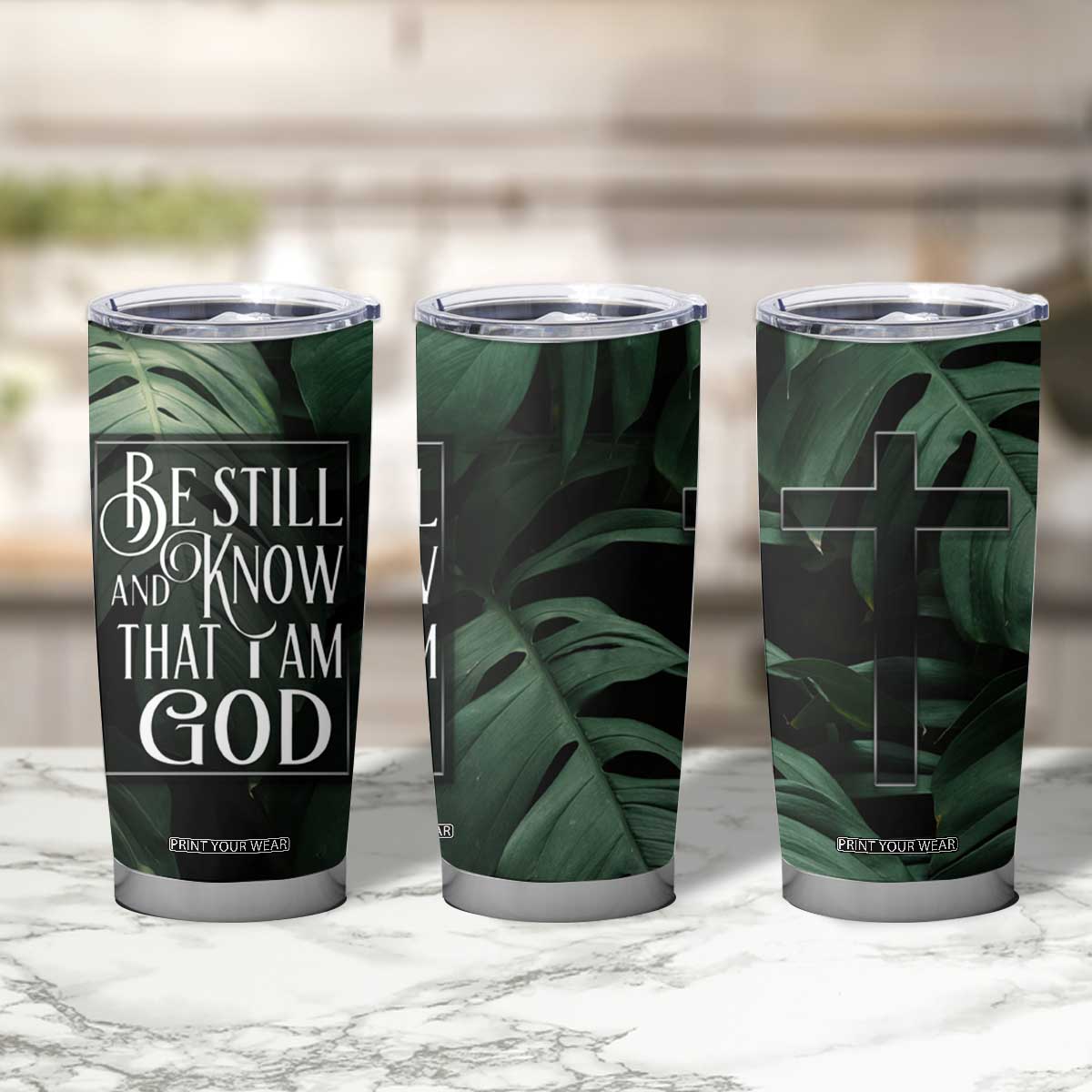 Christian Tumbler Cup Be Still And Know That I Am God Aesthetic TB09 Print Your Wear