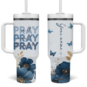 Personalized Christian Prayer Tumbler With Handle Custom Name Pray On It Pray Over It TB09 One Size: 40 oz Blue Print Your Wear