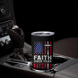 Christian Gifts For Men Tumbler Cup Faith Over Fear Be Strong And Courageous TB09 Print Your Wear