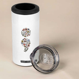 Suicide Prevention Awareness 4 in 1 Can Cooler Tumbler You Matter Semicolon Flowers TB09 Print Your Wear