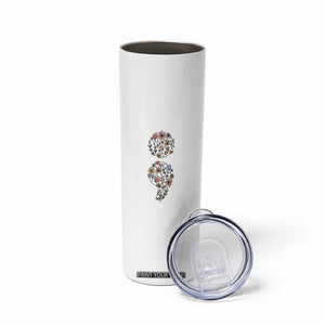 Suicide Prevention Awareness Skinny Tumbler You Matter Semicolon Flowers TB09 Print Your Wear