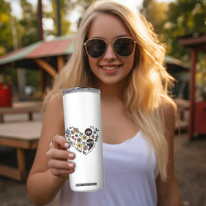 Suicide Prevention Awareness Skinny Tumbler You Matter Semicolon Flowers TB09 Print Your Wear