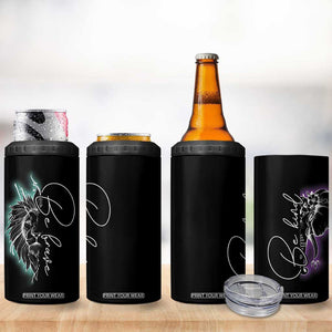 Suicide Prevention Awareness 4 in 1 Can Cooler Tumbler Teal Purple Lion Elephant Be Brave Be Kind TB09 Print Your Wear