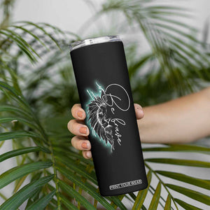 Suicide Prevention Awareness Skinny Tumbler Teal Purple Lion Elephant Be Brave Be Kind TB09 Print Your Wear