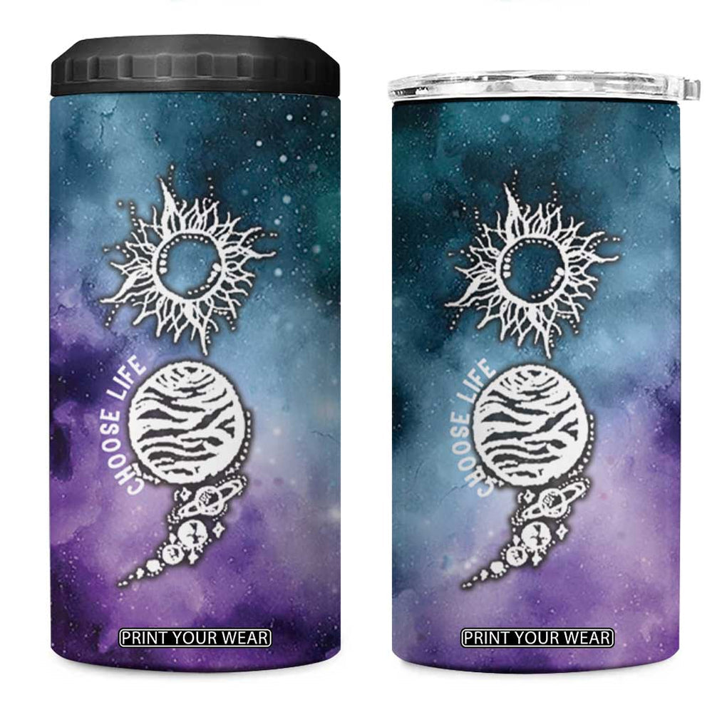 Suicide Prevention Awareness 4 in 1 Can Cooler Tumbler Choose Life Planets Semicolon Teal Purple Galaxy Outer Space TB09 One Size: 16 oz Teal Purple Print Your Wear