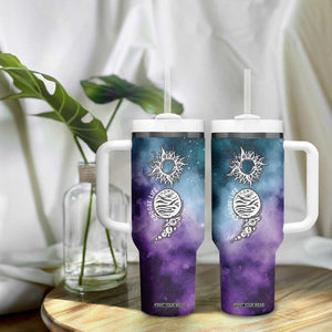 Suicide Prevention Awareness Tumbler With Handle Choose Life Planets Semicolon Teal Purple Galaxy Outer Space TB09 Print Your Wear