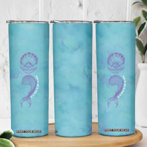 Suicide Prevention Awareness Skinny Tumbler It's Ok To Not Be Ok Mermaid Semicolon Teal Purple Ocean TB09 Print Your Wear