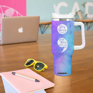 Suicide Prevention Awareness Tumbler With Handle Stay Stronger Your Story Isn't Over Yet TB09 Print Your Wear