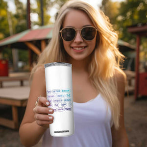 Suicide Prevention Awareness Skinny Tumbler Teal Purple You Are Enough TB09 Print Your Wear