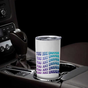 Suicide Prevention Awareness Tumbler Cup Teal Purple You Are Enough TB09 Print Your Wear