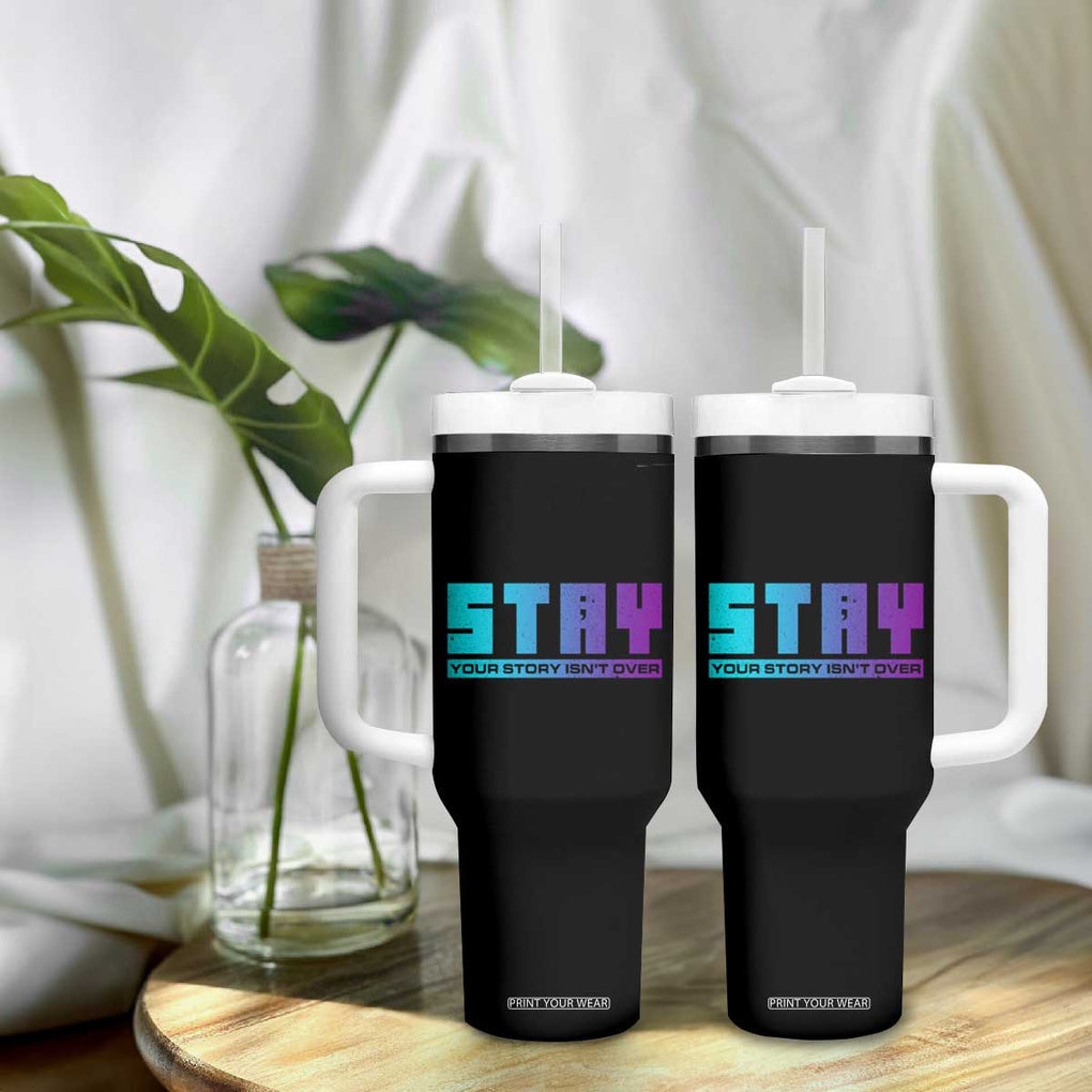 Suicide Prevention Stay Tumbler With Handle Your Story Is Not Over Semicolon TB09 Print Your Wear