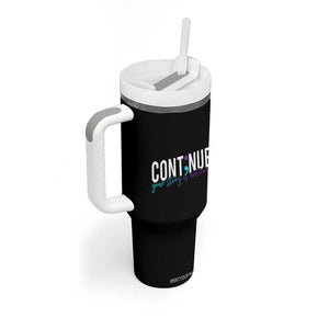 Semicolon Continue Suicide Prevention Tumbler With Handle Your Story Is Not Over TB09 Print Your Wear