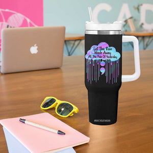 Suicide Prevention Tumbler With Handle Let The Rain Wash Away All The Pain Of Yesterday TB09 Print Your Wear