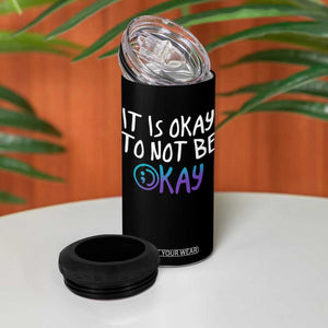 Suicide Prevention 4 in 1 Can Cooler Tumbler It's Okay To Not Be Okay Semicolon TB09 Print Your Wear