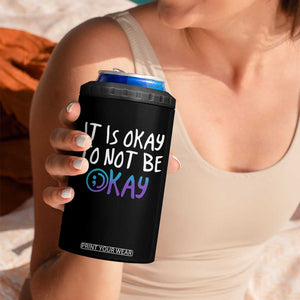 Suicide Prevention 4 in 1 Can Cooler Tumbler It's Okay To Not Be Okay Semicolon TB09 Print Your Wear