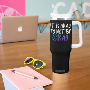 Suicide Prevention Tumbler With Handle It's Okay To Not Be Okay Semicolon TB09 Print Your Wear