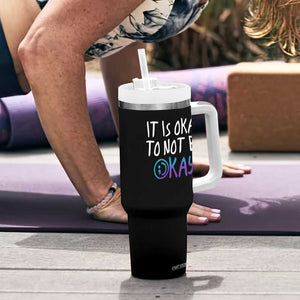 Suicide Prevention Tumbler With Handle It's Okay To Not Be Okay Semicolon TB09 Print Your Wear