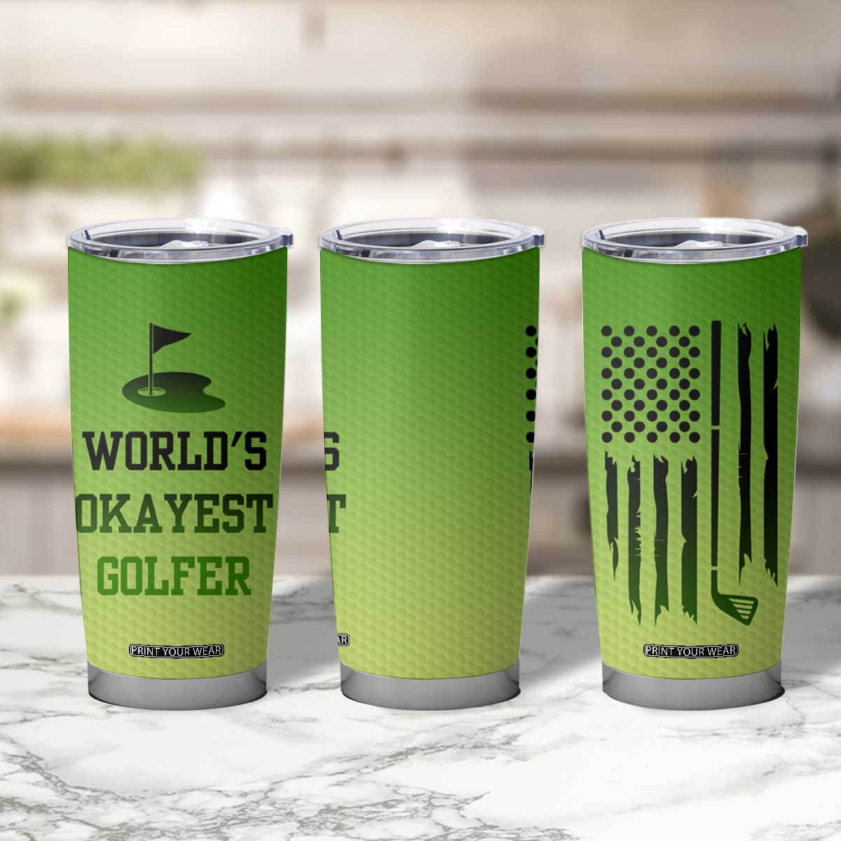 Gifts for Golf Player Tumbler Cup World's Okayest Golfer TB09 Print Your Wear