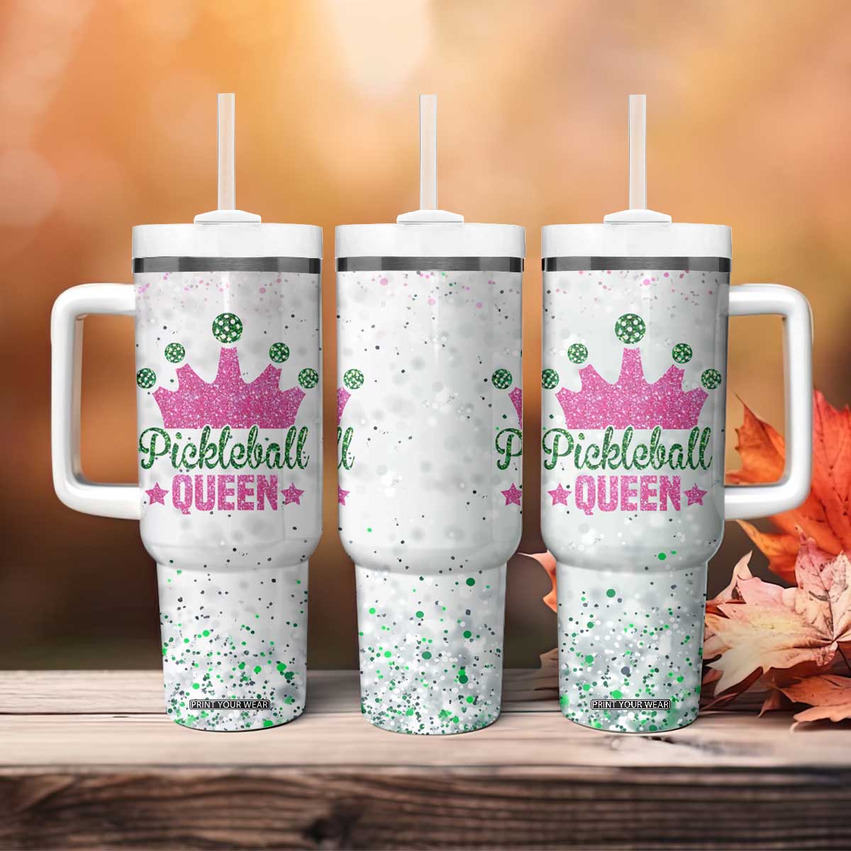 Gifts for Pickleball Lover Tumbler With Handle Pickleball Queen TB09 Print Your Wear
