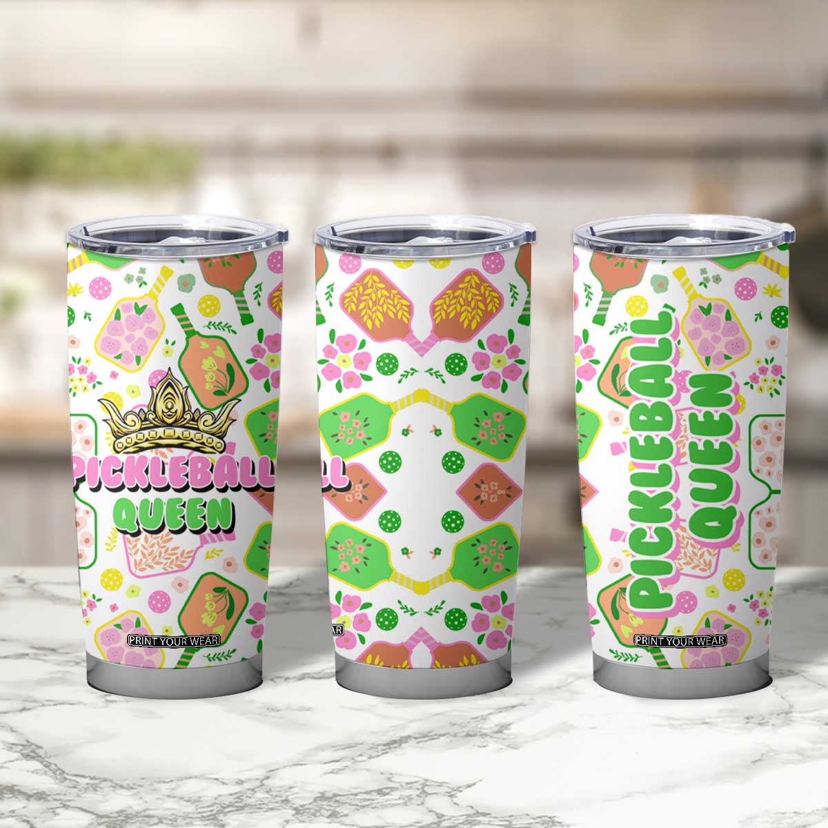 Pickleball Player Tumbler Cup Pickleball Queen TB09 Print Your Wear