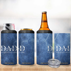 Gifts From Daughter For Dad 4 in 1 Can Cooler Tumbler I Love You Dad Your Little Girl TB09 Print Your Wear