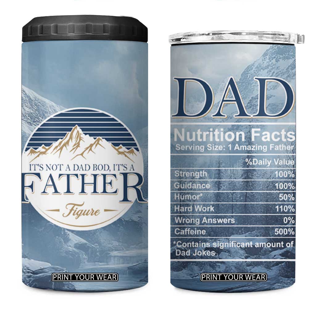 Gifts For Dad 4 in 1 Can Cooler Tumbler It's Not A Dad Bod It's A Father Figure TB09 One Size: 16 oz Nature Print Your Wear