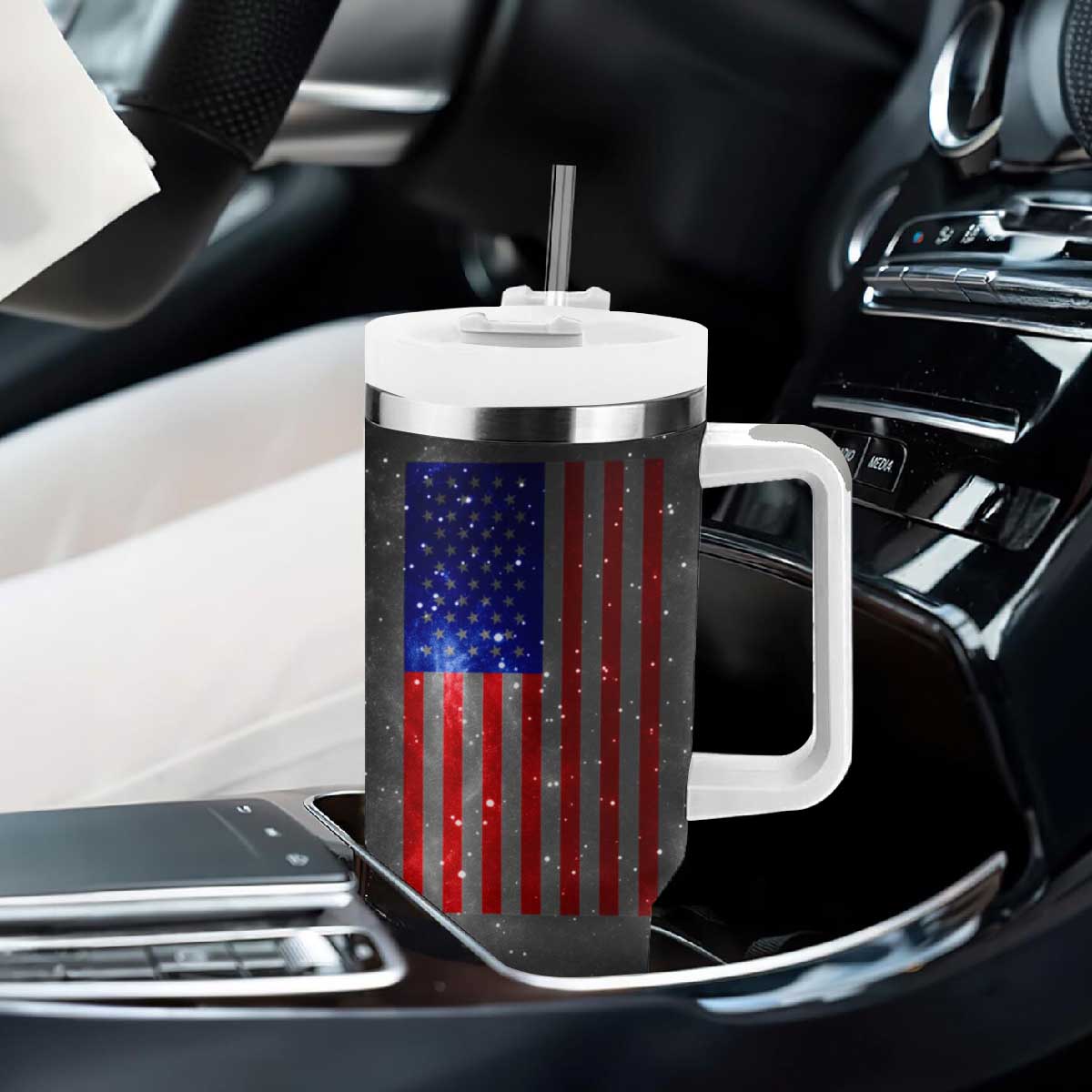 Top Dad Tumbler With Handle American Patriotic Gifts For Dad