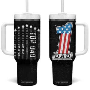 Gifts For Dad Tumbler With Handle Top Dad American Patriotic