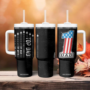 Gifts For Dad Tumbler With Handle Top Dad American Patriotic