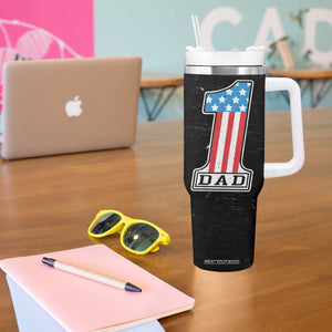 Gifts For Dad Tumbler With Handle Top Dad American Patriotic